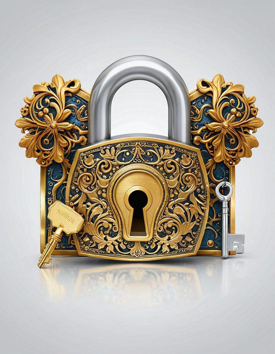 A vivid illustration of a key unlocking a large, ornate padlock shaped like a house, symbolizing tailored insurance coverage. Surrounding the keyhole, scattered insurance policy documents and coins symbolize low-cost options. The background features bright, welcoming colors with a blend of safety icons like shields and check marks, evoking a sense of security and protection. Focus on a modern, clean style, ideal for a blog header. super-realistic. vibrant colors. white background.